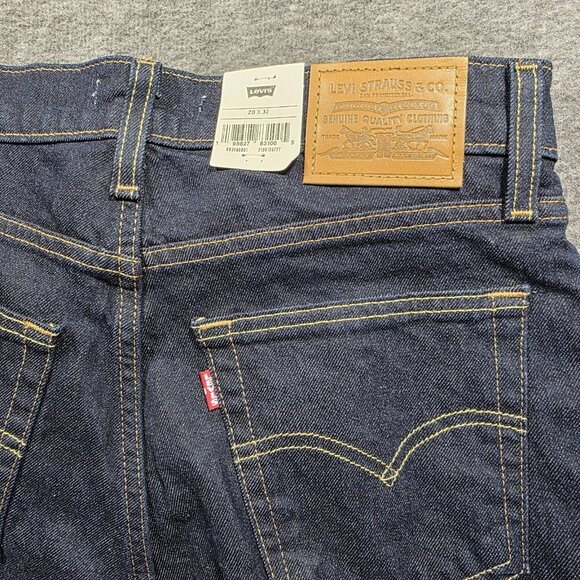 Levis 728 High Rise Wide Leg Jeans Womens 28x32 Dark Wash Premium Stretch Denim - Picture 13 of 13